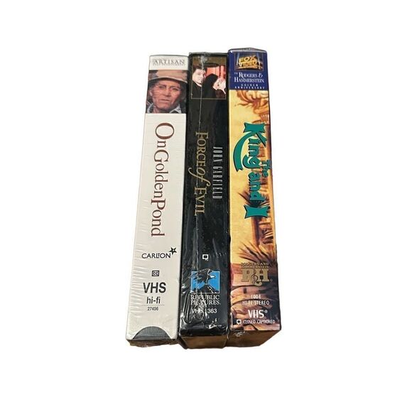 Factory Sealed VHS Tape Lot of 3 The King And I Forces of Evil and Golden Pond - Picture 1 of 5